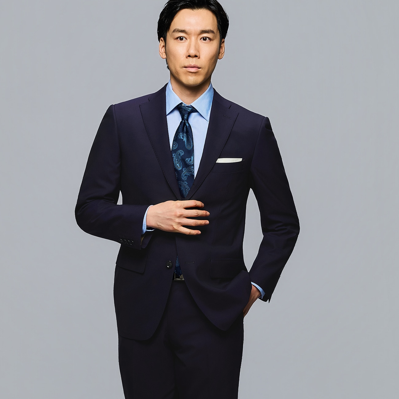 JFA公式　Chopin　男子フォーマルスーツ　金ボタン　165cm　侍ブルー A01_G261J193_c00_a001.jpg