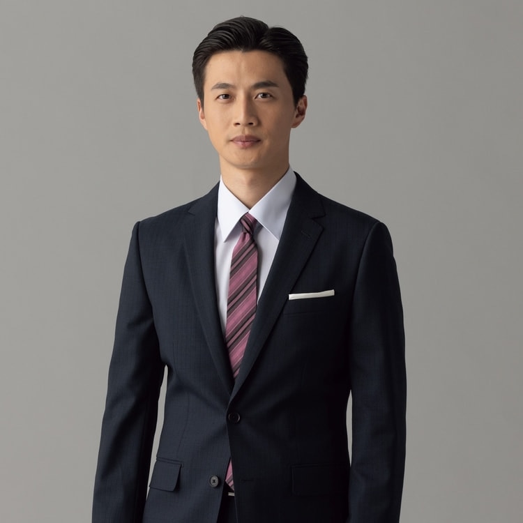 コンフォートスーツ 紺ストライプ MAJI スリム【AOKI公式通販】 コンフォートスーツ 紺ストライプ MAJI スリム【AOKI公式通販】