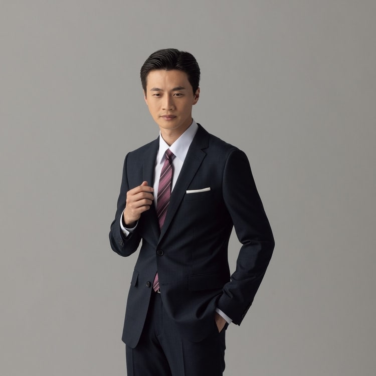 コンフォートスーツ 紺ストライプ MAJI スリム【AOKI公式通販】