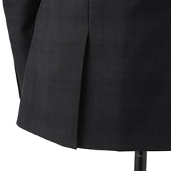 上質スリムストレッチスーツ チャコールグレーチェック MAJI スリム