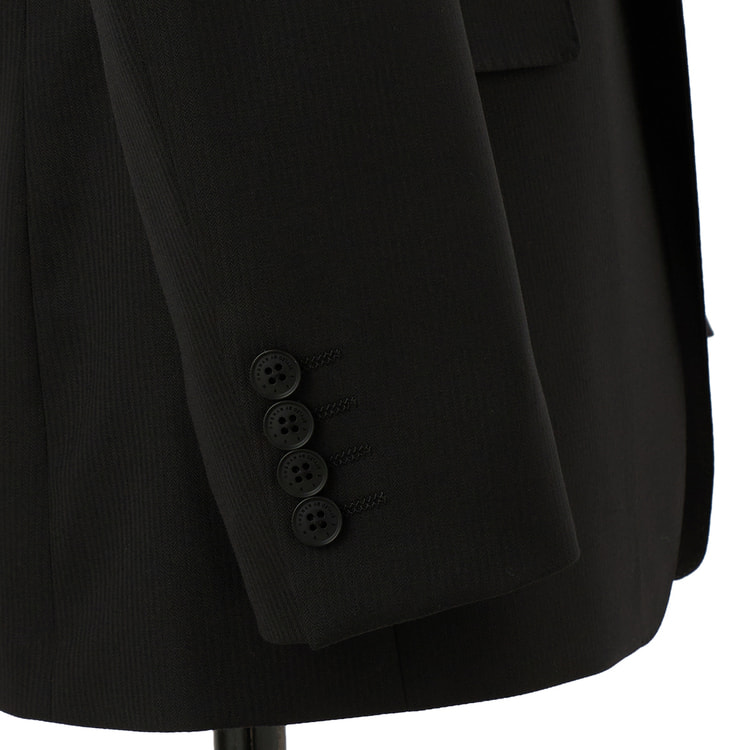 上質スリムストレッチスーツ 黒シャドー MAJI スリム 別売ベストあり