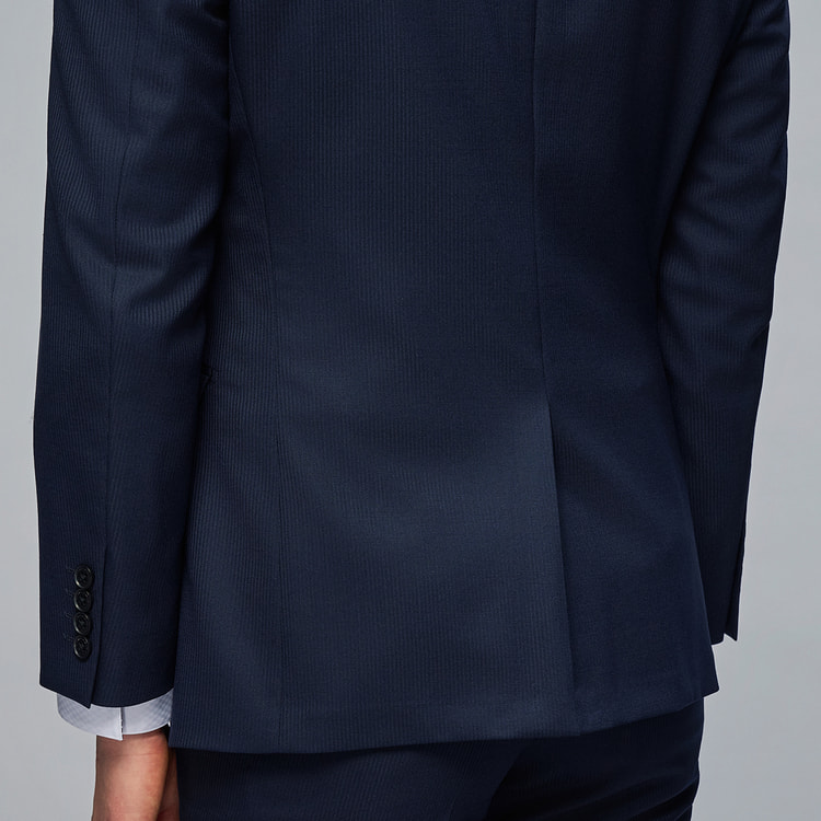 上質スリムストレッチスーツ 紺シャドー MAJI スリム 別売ベストあり