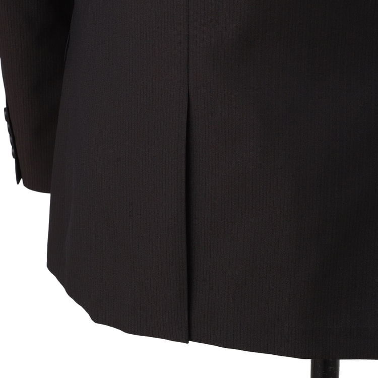 美品★アオキ MAJI 上質 ストレッチスーツ ブラック シャドーストライプ 上質スリムストレッチスーツ 黒シャドー MAJI スリム 別売ベストあり