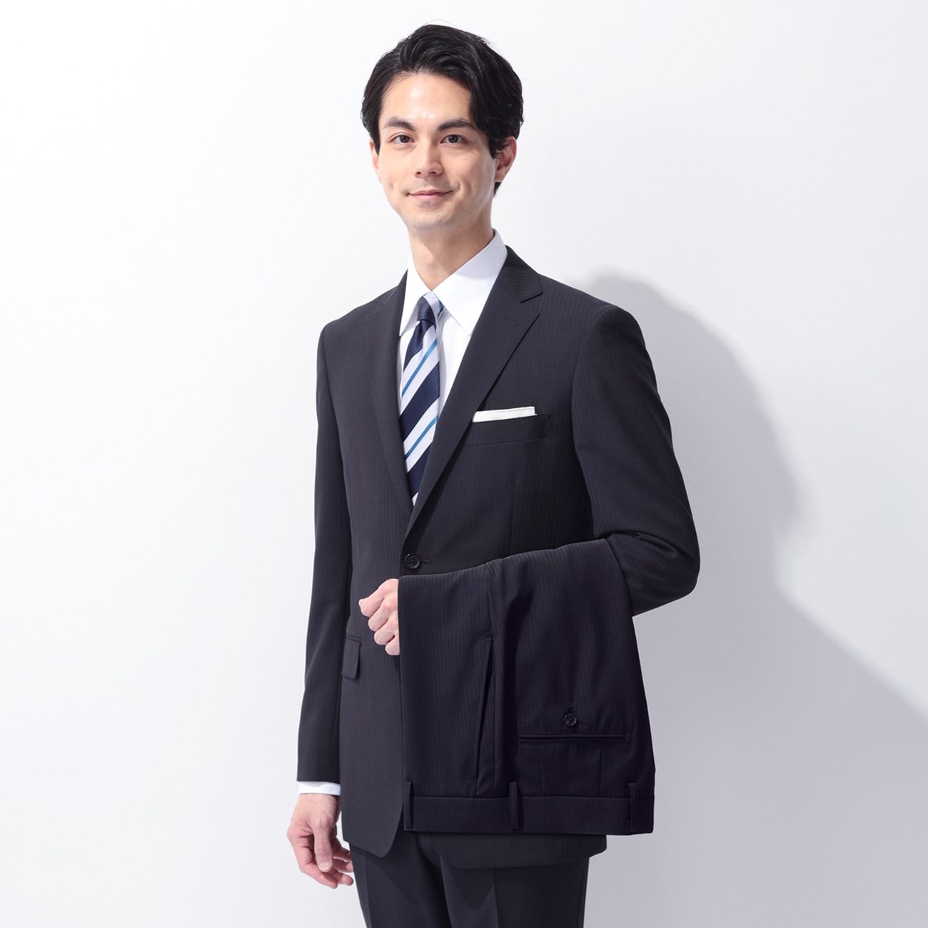 洗えるエアクールスーツ 超軽量 ストレッチ 2パンツスーツ LES MUES ス