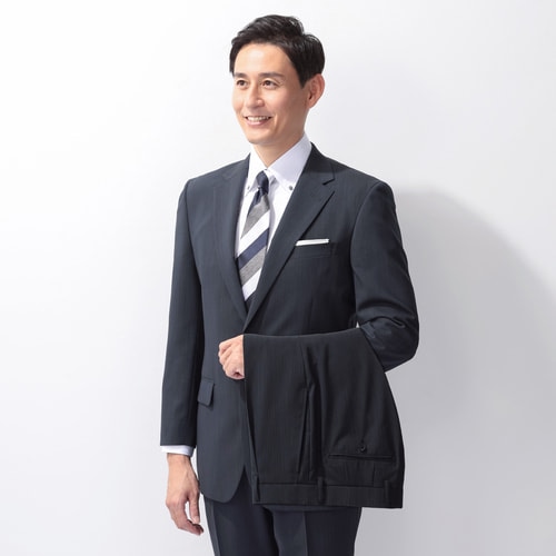 極美品　レミュー AOKI スーツ セットアップ ウール AB5 濃紺 AOKI アオキ LESMUES レミュー レディース ビジネス スカート