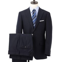 【パーソンズ】AB8/セットアップ/スーツ/パンツ2枚/濃紺/シャドーストライプ 洗える 2パンツスーツ 紺シャドーストライプ柄 LES MUES スリム