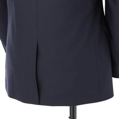 洋服の青山　LES MUESパンツスーツ　【美品】 洗える 2パンツスーツ 紺シャドーストライプ柄 LES MUES スリム