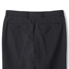 洗えるエアクールスーツ 2パンツ チャコールグレー織柄無地 LES MUES ベーシック