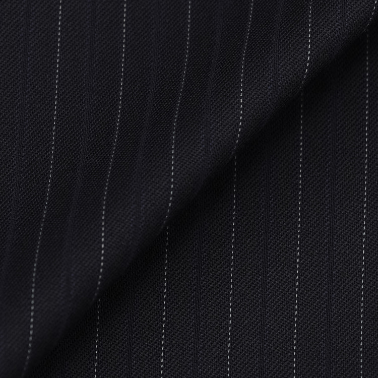 特価】【WEB限定価格】洗える ストレッチ 2パンツスーツ 紺ストライプ