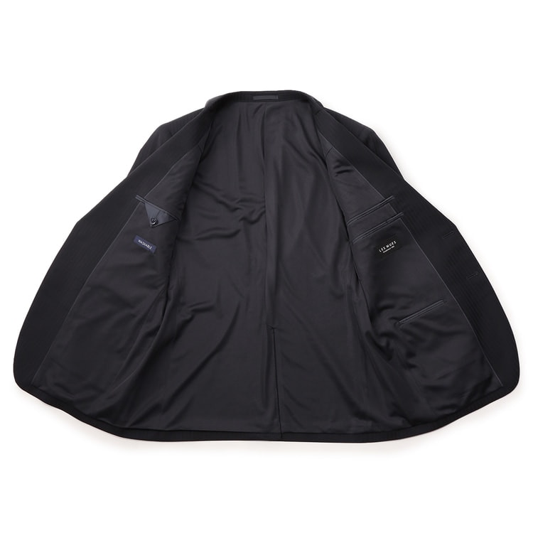 洗えるウールブレンドスーツ 紺シャドー LES MUES ベーシック【AOKI