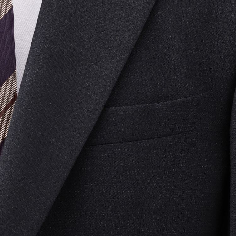 リサイクル素材使用 洗えるウールブレンド 2パンツスーツ 紺無地調 LES