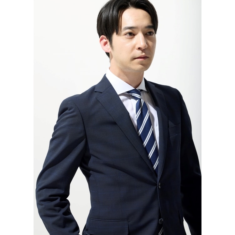 新品✨LES MUSE アオキ パンツスーツ ノーカラー ミワク 洗える S アオキ⭐️麻調 ノーカラー 七分袖 セットアップパンツ スーツ