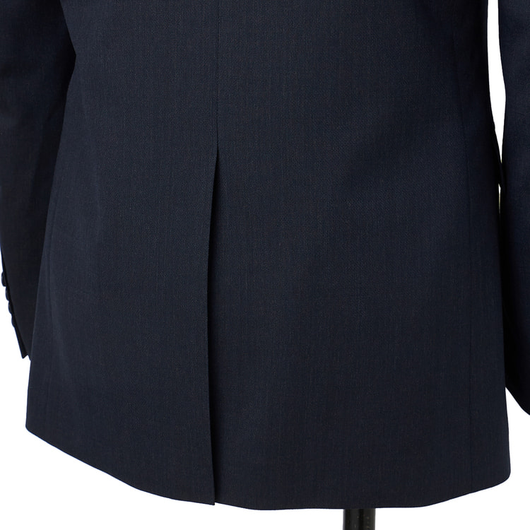 洗えるウールブレンドスーツ 2パンツ 紺無地調 LES MUES