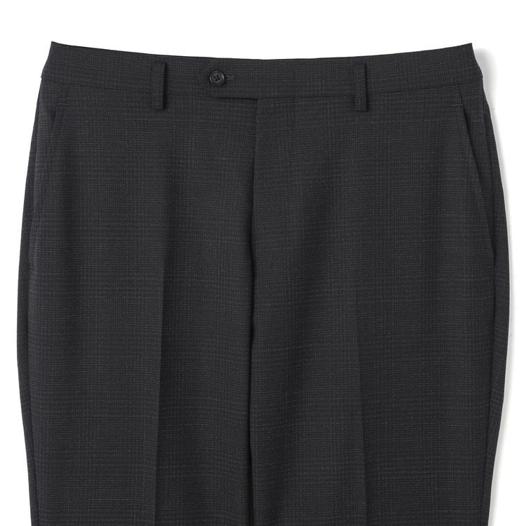 洗える 着回しクロススーツ LES MUES スリム チャコールグレーグレン