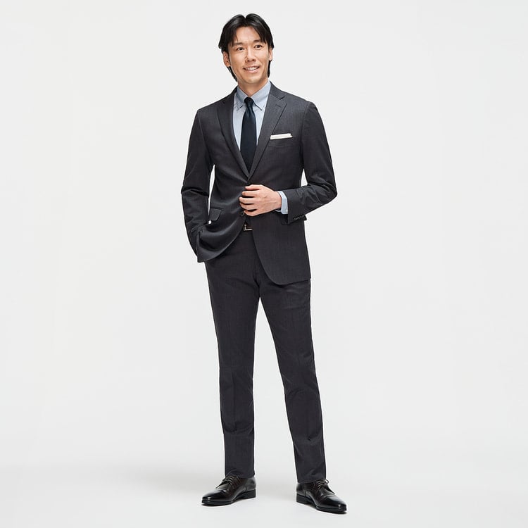 LES MUES セットアップ 2パンツスーツ 洗える 大きめ グレー BB6 洗える 着回しクロススーツ LES MUES スリム グレー【AOKI公式通販】