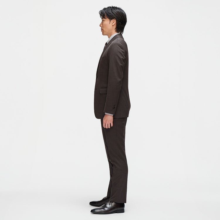 洗える 着回しクロススーツ LES MUES スリム 茶【AOKI公式通販】