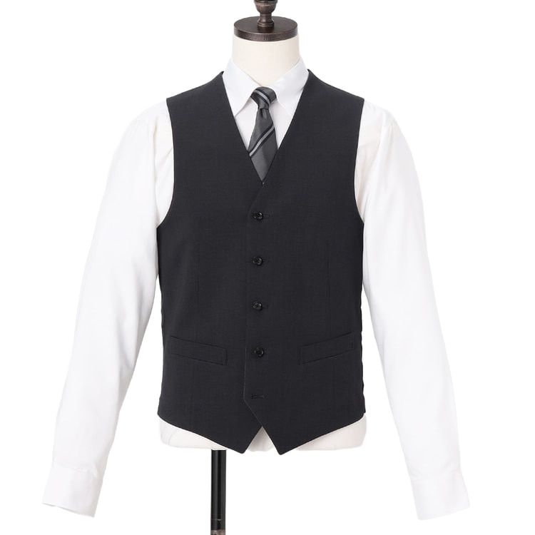 洗える リバーシブルベスト スリーピーススーツ グレーピンヘッド LES