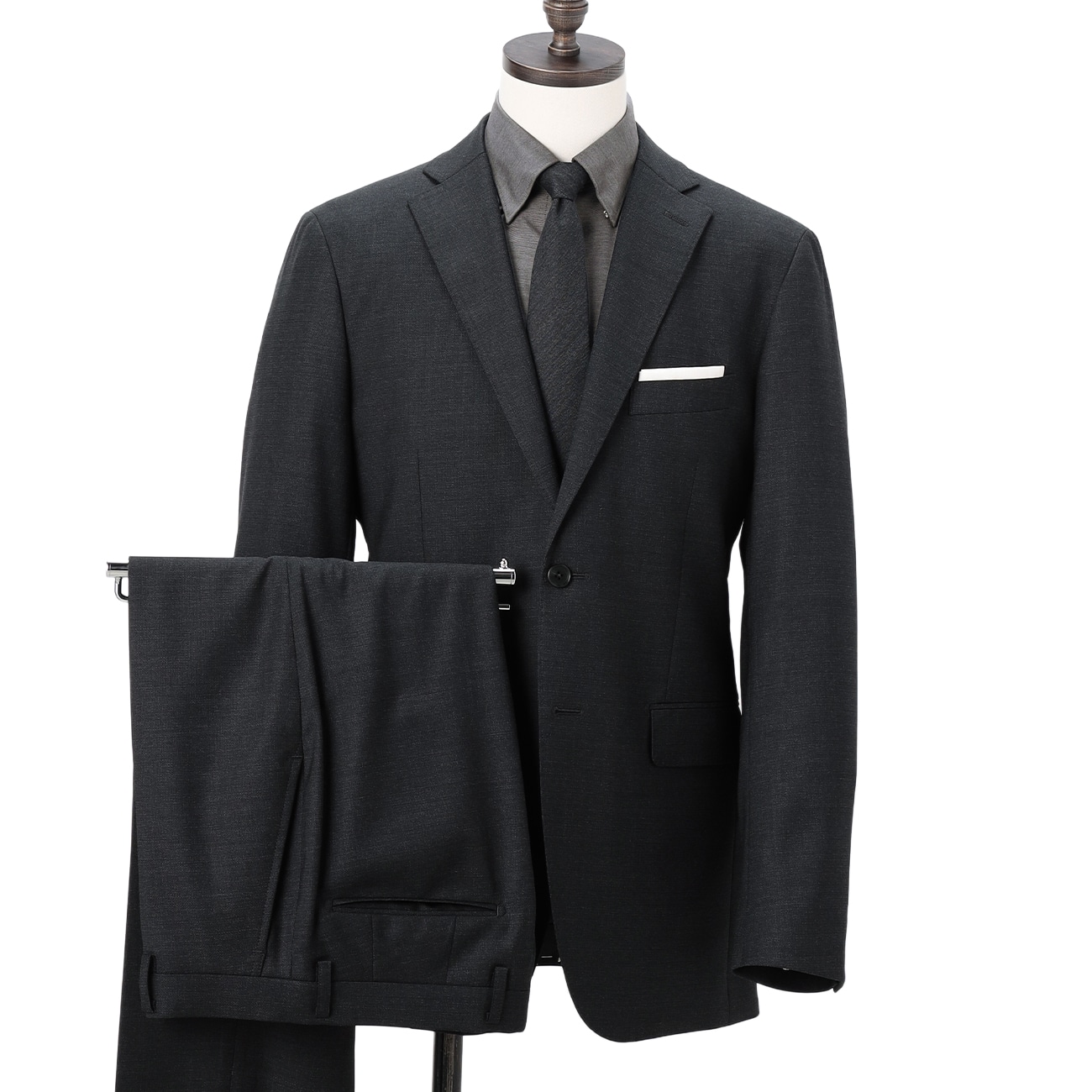 REDA 着回しクロススーツ チャコールグレー無地調 LES MUES スリム REDA 着回しクロススーツ チャコールグレー無地調 LES MUES スリム
