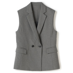 シーニュ グレー ダブルブレスト ベスト