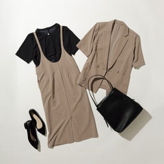 mici 半袖ジャケット　ベージュ ダブルブレス　ジャケット 半袖　ほぼ未使用 mici 半袖ジャケット ベージュ ダブルブレス ジャケット 半袖