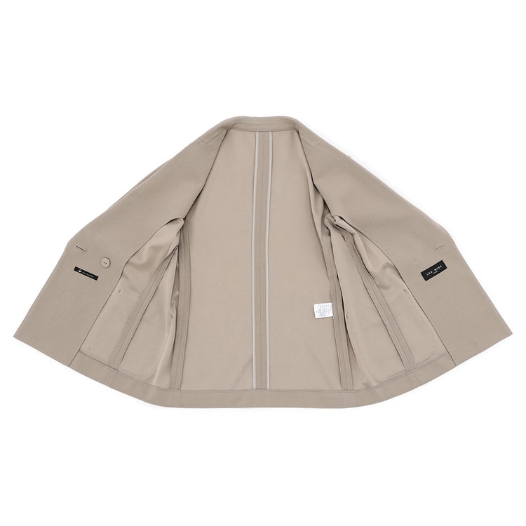 mici 半袖ジャケット　ベージュ ダブルブレス　ジャケット 半袖　ほぼ未使用 mici 半袖ジャケット ベージュ ダブルブレス ジャケット 半袖