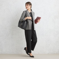 2wayストレッチ ダブルブレストジャケット セットアップ着用可