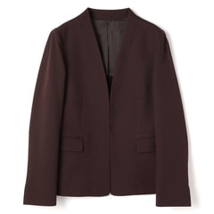 ≪MERY11月掲載≫ 2wayストレッチ ノーカラージャケット 茶