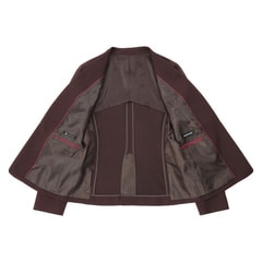 ≪MERY11月掲載≫ 2wayストレッチ ノーカラージャケット 茶