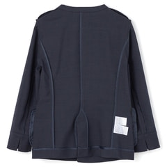 リネンライク ノーカラージャケット セットアップ着用可【AOKI公式通販】