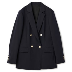 【未使用品✨23AW】ダブスタ ストレッチショートジャケット 紺ブレ 金ボタン suit-depot_2jgc36-11