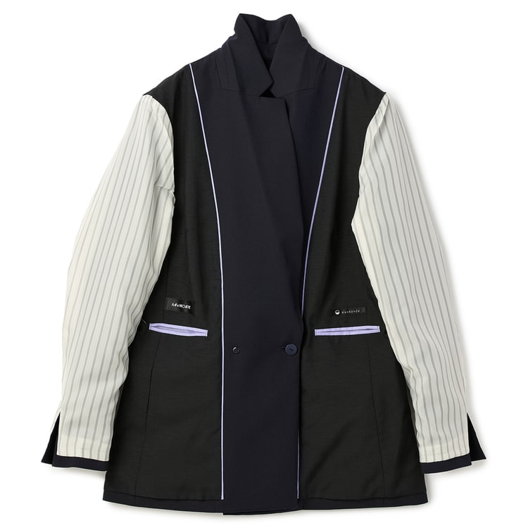 ライトストレッチ ダブルジャケット 紺 セットアップ着用可