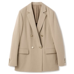 ライトストレッチ ダブルブレストジャケット ベージュ