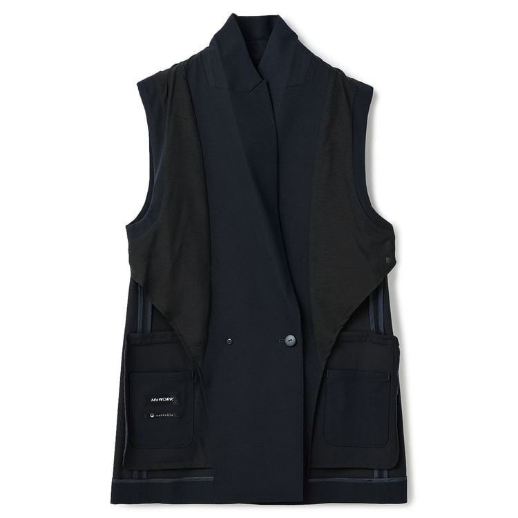 ≪Oggi.jp8月掲載≫ ライトストレッチ ダブルベスト 紺