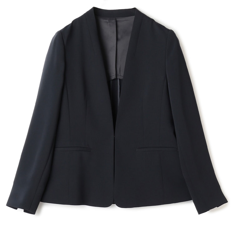 アナイ　38 バックサテンノーカラージャケット　ラップスカート　セットアップ アナイ 38 バックサテンノーカラージャケット ラップスカート