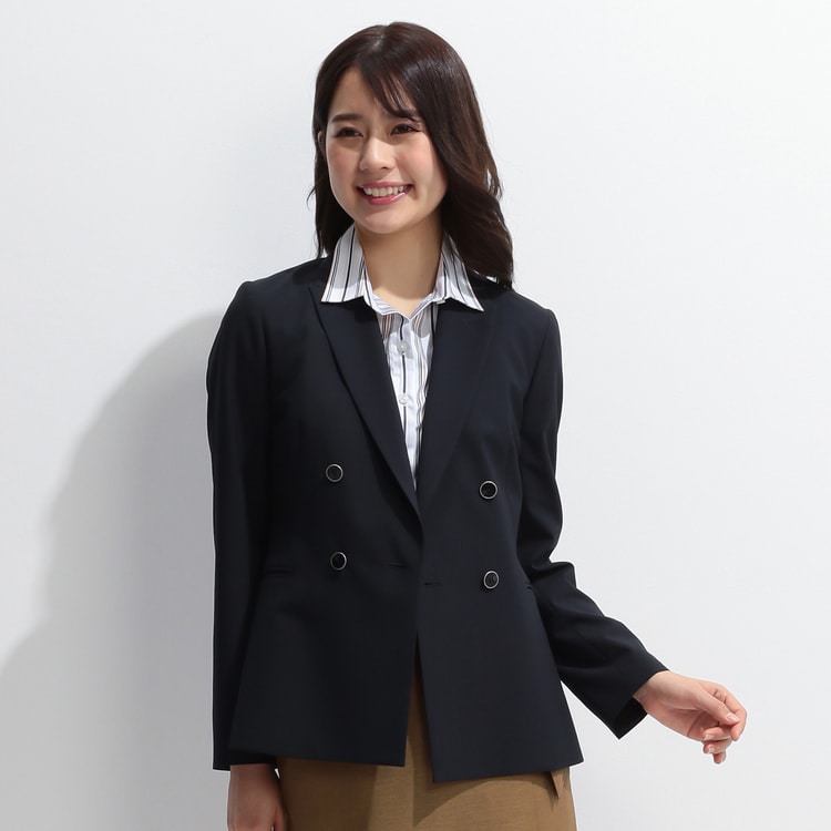 洗える ストレッチ 抗菌防臭 紺無地 ダブルブレストジャケッ スーツのaoki公式通販