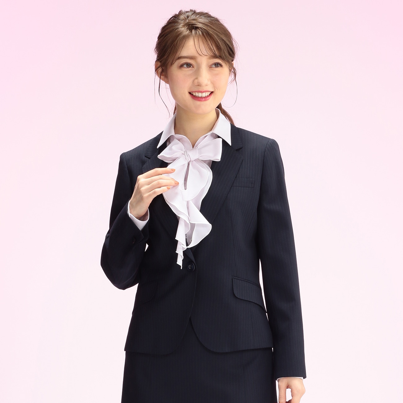 ≪CanCam3月号掲載≫ CanCamコラボ 紺ストライプ...【スーツのAOKI公式通販】