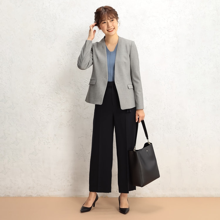 WEB限定価格】ソフトサーモ グレーシャークノーカラージャケット セットアップ...【AOKI公式通販】