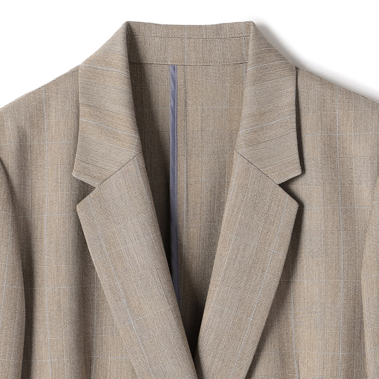 アウトレット】セオα ベージュチェック ダブルジャケット【AOKI公式通販】