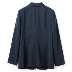 アウトレット】洗えるキレイスーツ テーラードジャケット ブルー