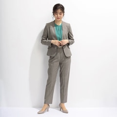 アウトレット】洗えるキレイスーツ グレージュシャーク ノー