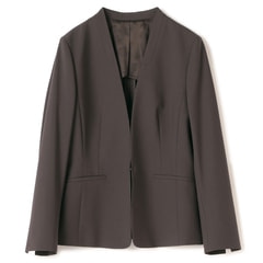 forte_forte ノーカラージャケット ブラウン 楽天市場】【洋服の青山】 Vカラージャケット ブラウン