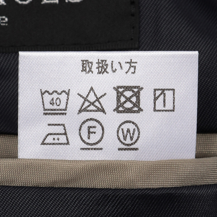 Oggiコラボ ダブルクロス ノーカラージャケット 紺 セットアップ