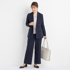 特価】 Oggiコラボ 2wayストレッチ ダブルブレストジャケット 紺