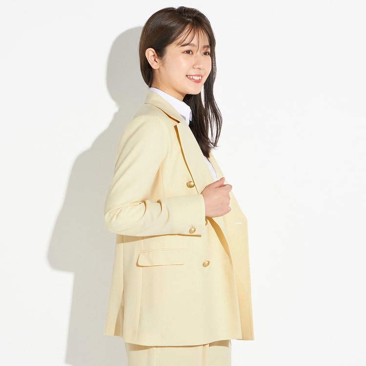 【特価】2wayストレッチ トロピカルダブルブレストジャケット イエロー セットアップ着用可 【特価】2wayストレッチ トロピカルダブルブレストジャケット イエロー セットアップ着用可