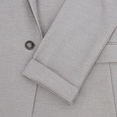 アウトレット】【夏向け】麻調テーラードジャケット ライトグレー