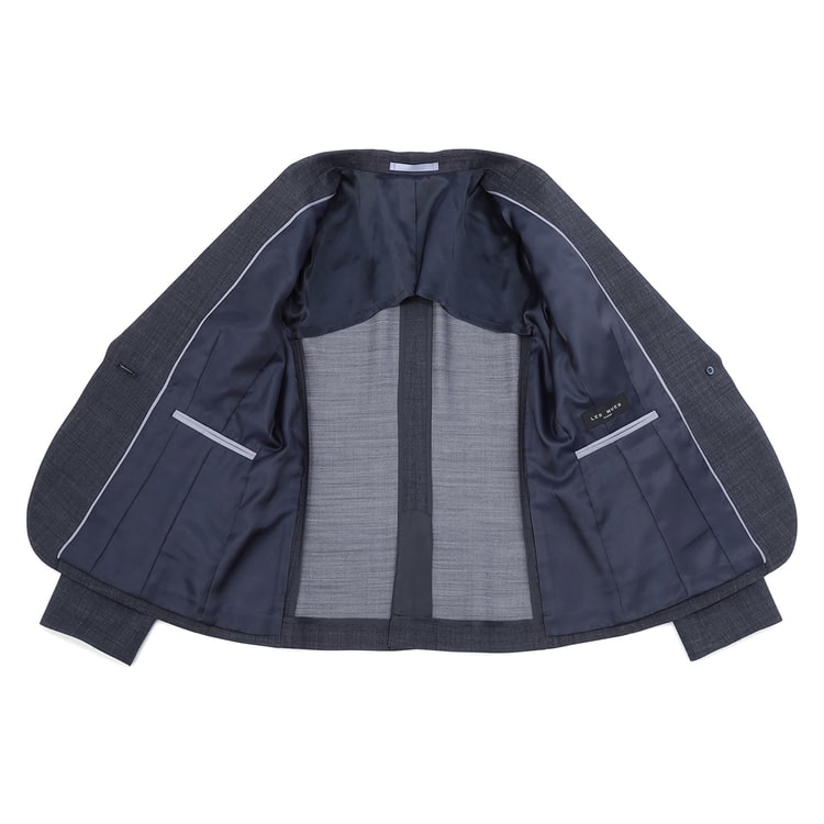 【未使用タグ付】洗えるキレイスーツ 紺ピンドット セットアップ　大きいサイズXL 洗える360°キレイスーツ テーラードジャケット セットアップ着用可 紺