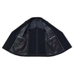 アウトレット】パウダリーストレッチツイル ダブルジャケット 紺