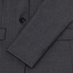 SUITS BY JUNKO SHIMADA ノーカラージャケット グレー無地調【AOKI