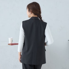 [定休日以外毎日出荷中] Oggiコラボ 2Wayストレッチツイル ベスト 黒 セットアップ着用可 スーツ・フォーマル・ドレス