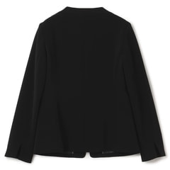 Oggiコラボ パウダリーツイル ノーカラージャケット 黒